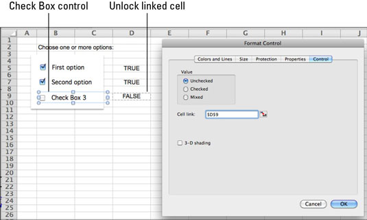 function lock cells excel for mac